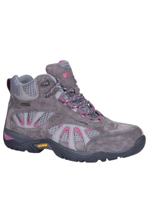 Image of Peak Extreme Womens Waterproof Breathable Walking Hiking Comfort Suede Boots - Grey