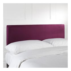 Mittal King Faux Suede Headboard, Aubergine