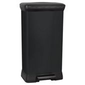 Curver Deco 50L black touch bin