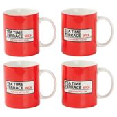 Tesco sign red mug 4 pack