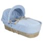 Clair de lune Dimple Moses Basket, Blue