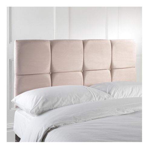 Image of Seetall Nico Headboard Cream Faux Suede Double