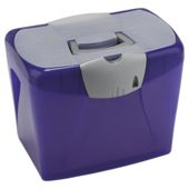 A4 Horizon plastic file box, purple