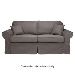 Louisa Loose Cover For Sofa Bed, Charcoal