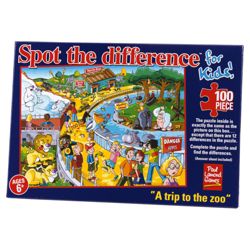 Spot The Difference for kids The Zoo 100 piece puzzle