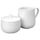 Tesco White Porcelain sugar bowl & jug set