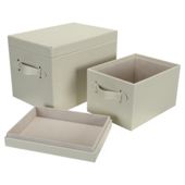 Tesco faux leather trunk set of 2 Cream
