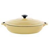 Chasseur 30cm Round Cast Iron Serving Casserole, Cream