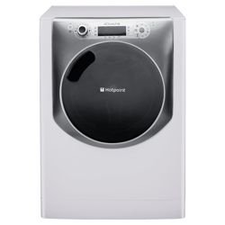 Hotpoint Aqualtis AQ113D697E Washing Machine, 11kg Wash Load, 1600 RPM Spin, A+++ Energy Rating. White Titanium