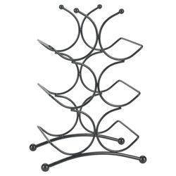 Circolare 6 Bottle Wine Rack, Black