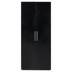 Hoxton Double Wardrobe, Walnut & Black Gloss