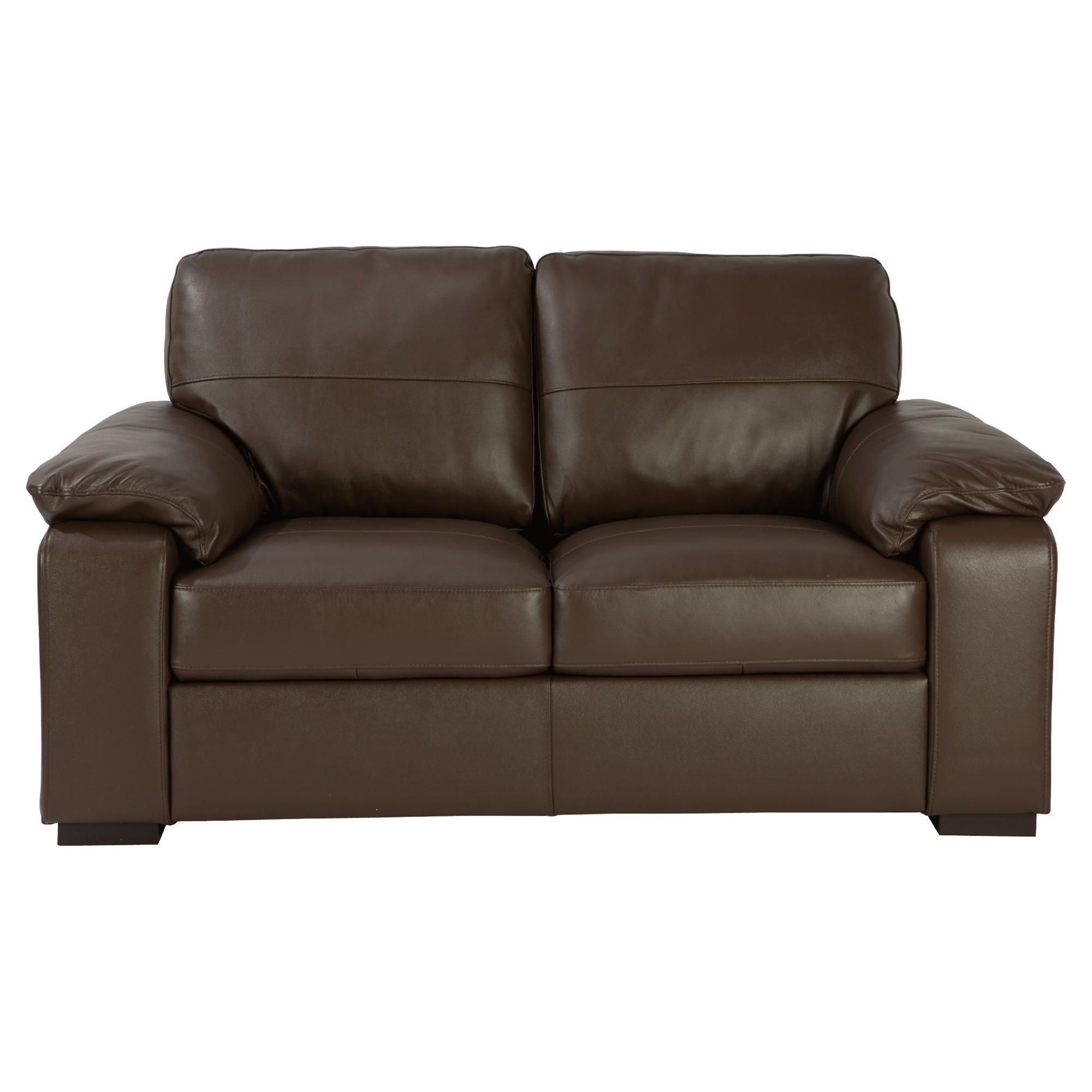 Ashmore Small Leather Sofa, Brown at Tesco Direct