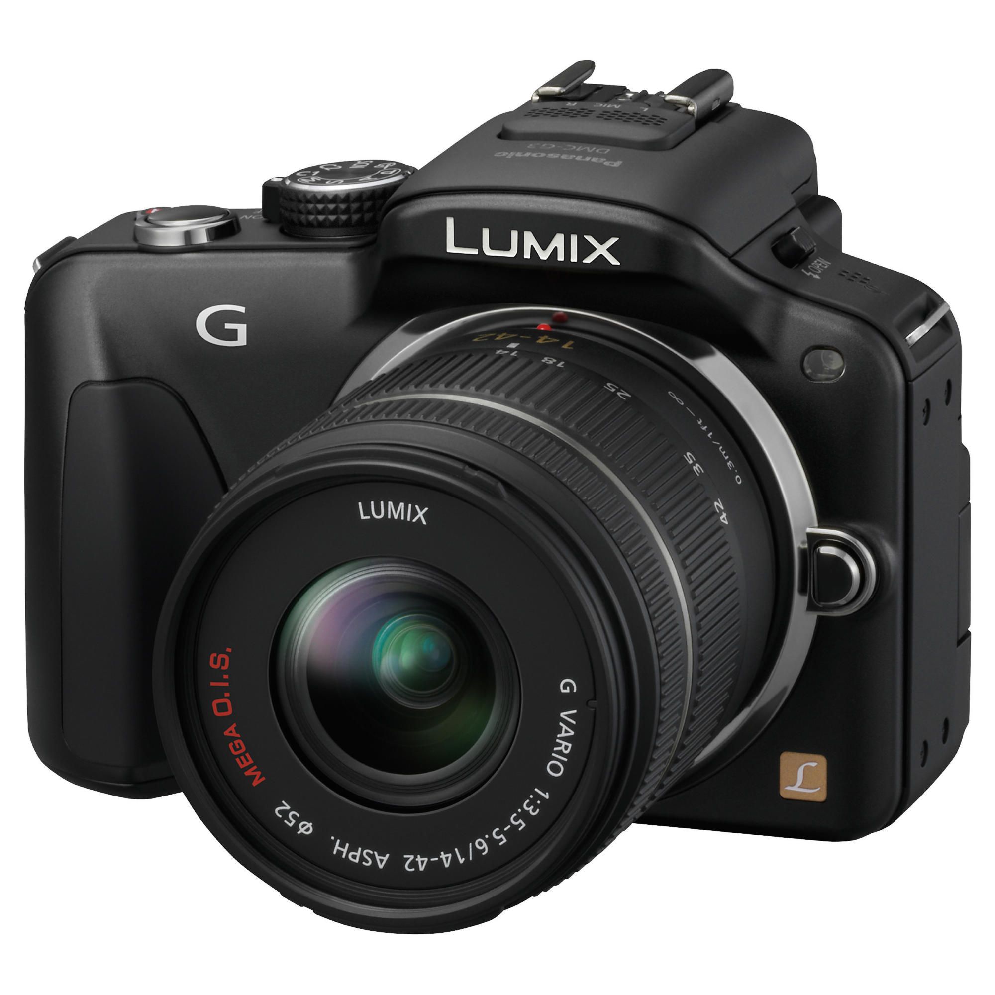 Panasonic Lumix G3 16.1MP Compact System Camera Kit - Black with 14-42mm Lumix G VARIO f/3.5-5.6 ASP