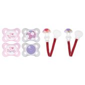 MAM Soother & Clip Set 0+ Months, Girls