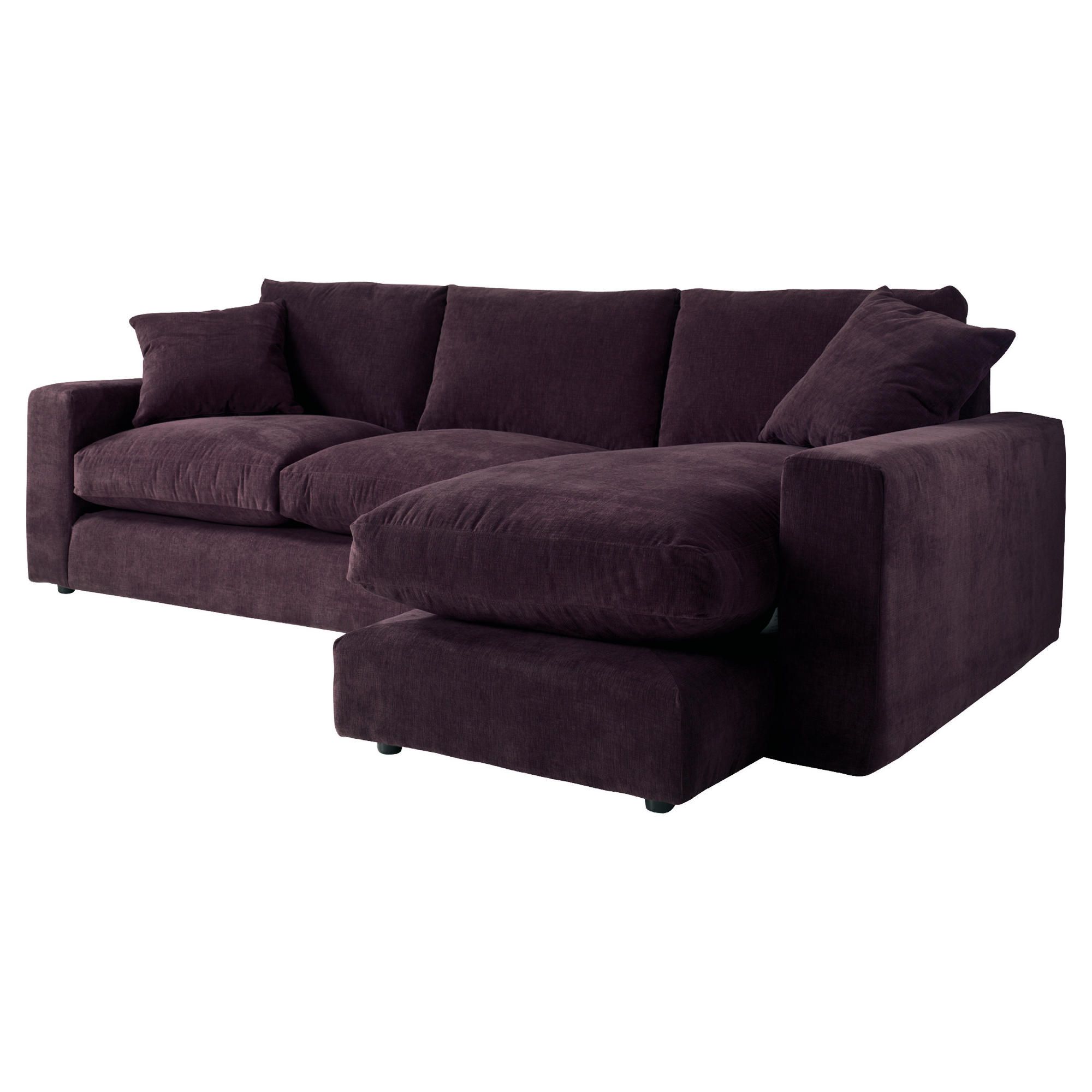 Valentino Right Hand Facingchaise Sofa, Plum at Tescos Direct