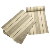 Tesco Ribbed Taupe Stripe Runner & 6 pack of placemats