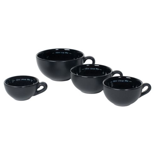 Image of Nigella Lawson Living Kitchen Measuring Cups, Black, Set Of 4
