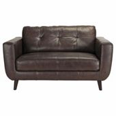 Lorenzo Leather Small Sofa Chocolate