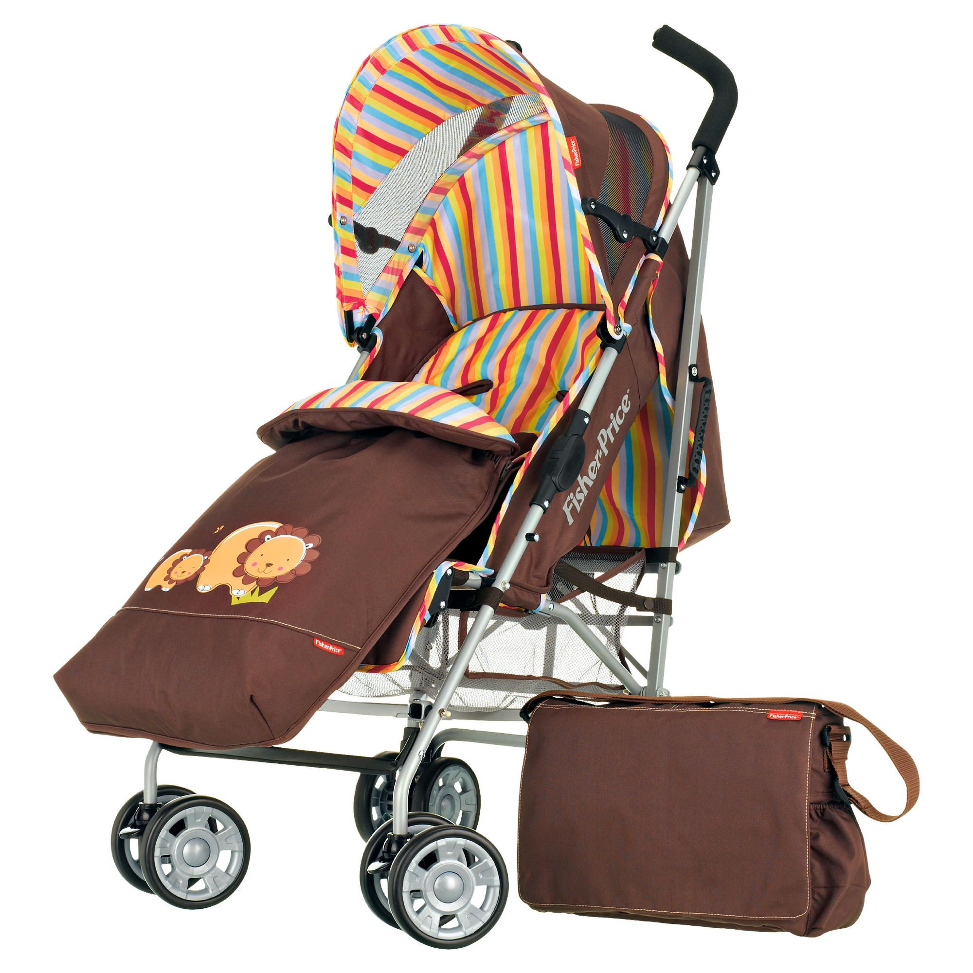 Fisher Price Pushchair, Footmuff & Changing Bag, Birth +, Luv U Zoo