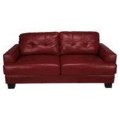 Utah Large Leather Sofa, Red