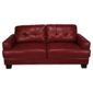 Utah Large Leather Sofa, Red