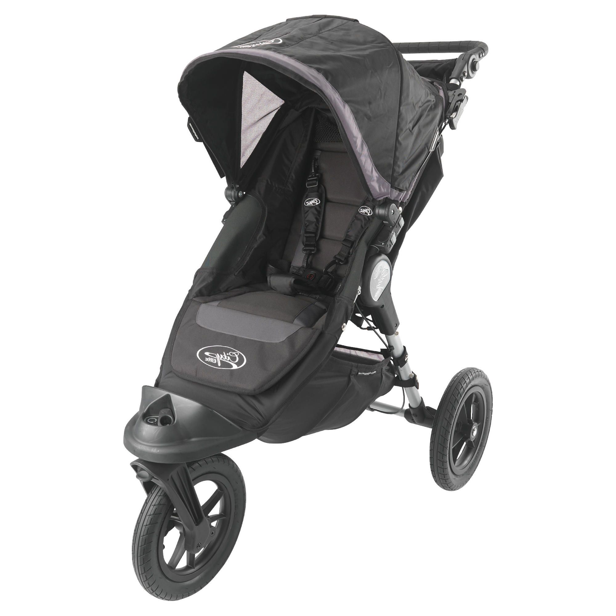 Baby Jogger Elite 3 Wheeler Pushchair, Black Sport at Tesco Direct