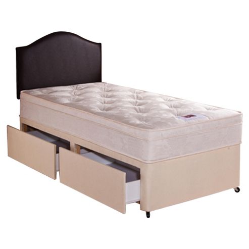Image of Airsprung Danbury Deep Ortho Cushion Top Single 2 Drawer Divan Bed