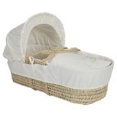 Clair de lune Starburst Moses Basket, Cream