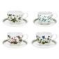 Portmeirion Botanic Garden Set of 4 Teacups and Saucers.