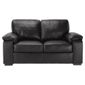 Ashmore Small Leather Sofa, Black