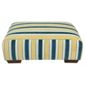 Amelie Fabric Footstool, Teal Stripe