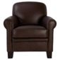 Maurice Leather Club Chair, Chocolate
