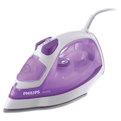 Philips GC2930/02 vertical steam feature Iron with Ceramic Plate - Purple/White