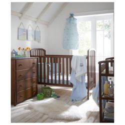 Kids Line La Jobi Nursery Furniture Room Set In A Box, Dark Walnut