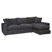 Valentino Right Hand Facing Chaise Sofa, Charcoal
