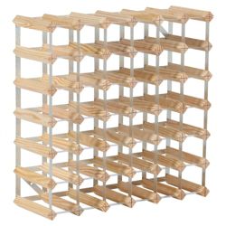 Ready To Assemble 42 Bottle Wine Rack, Natural Pine