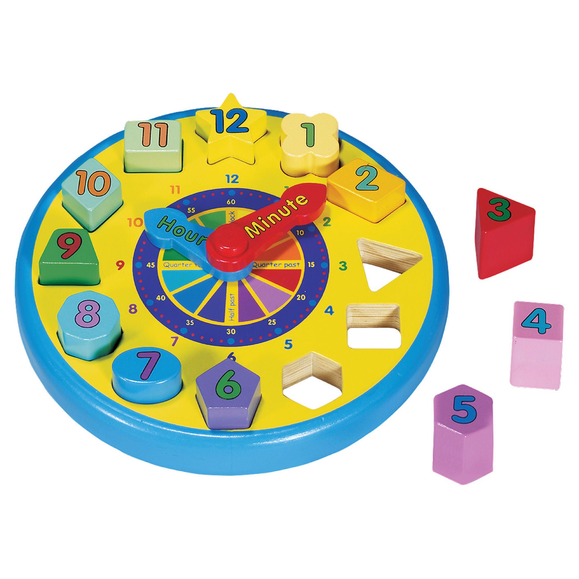Melissa & Doug Shape Wooden Sorting Clock 