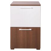 Como High Gloss Filer, Walnut & White