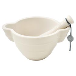 Hairy Bikers Medium Pestle and Mortar, Cream
