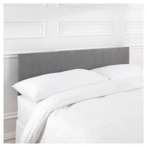 Image of Seetall Mittal Headboard Charcoal Faux Suede Single