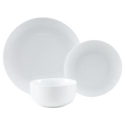 Tesco Porcelain 12 Piece, 4 Person Dinner Set - White