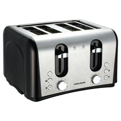 Morphy Richards 44372 4 Slice Toaster - Black stainless stee