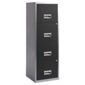 Pierre Henry A4 4 Drawer Maxi Filing Cabinet, Silver With Black Drawers