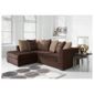 Ontario Fabric Corner Sofa, Chocolate Left Hand Facing
