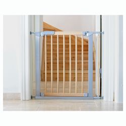 BabyDan Avantgarde Pressure Indicator Gate, Silver & Beech