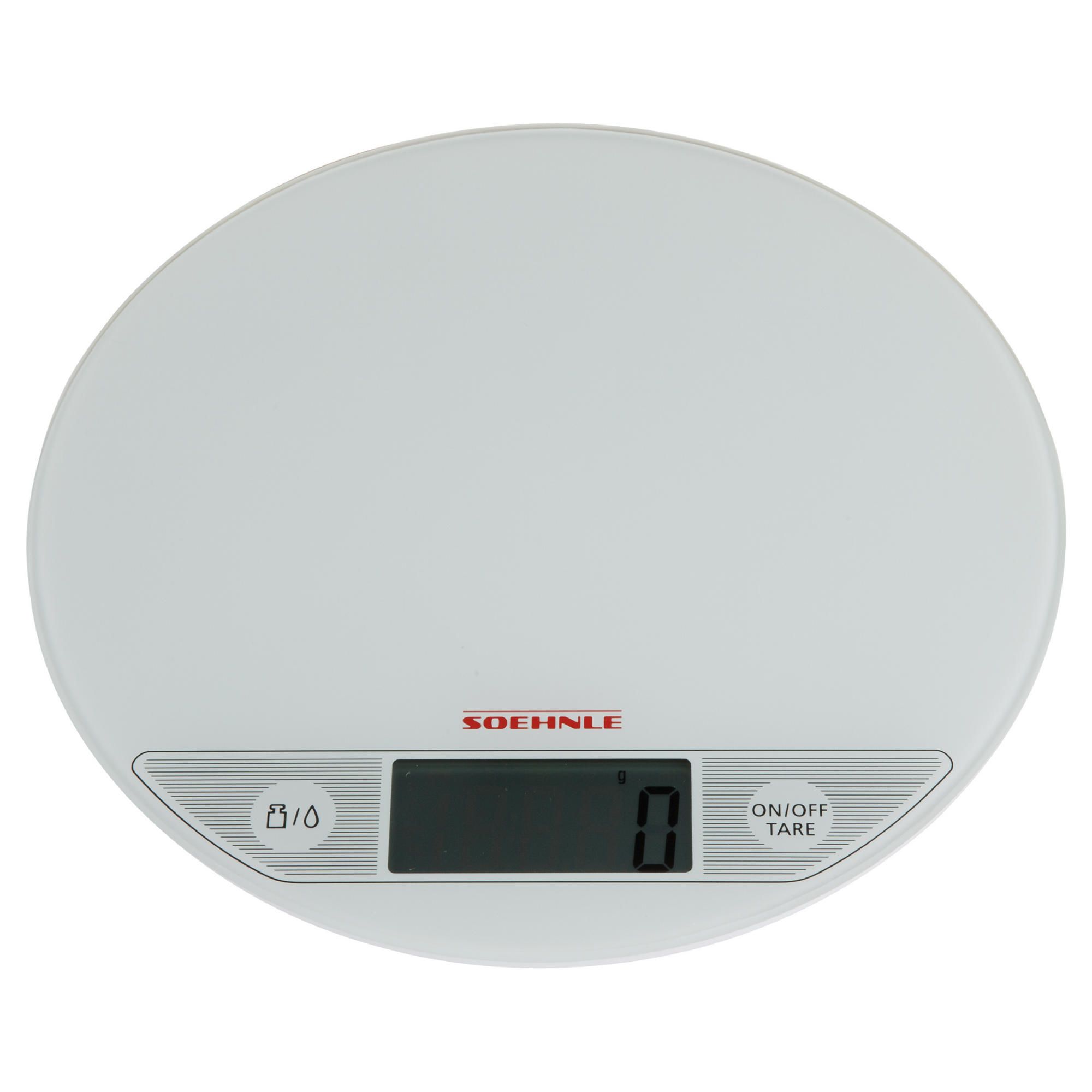Soehnle Flip Flat Glass scales, White Soehnle Flip Flat Glass scales, White