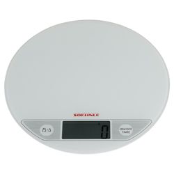 Soehnle 5 kg Flip Digital Kitchen Scale in White
