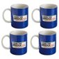 Tesco Street Sign Set of 4 Mugs, Blue.