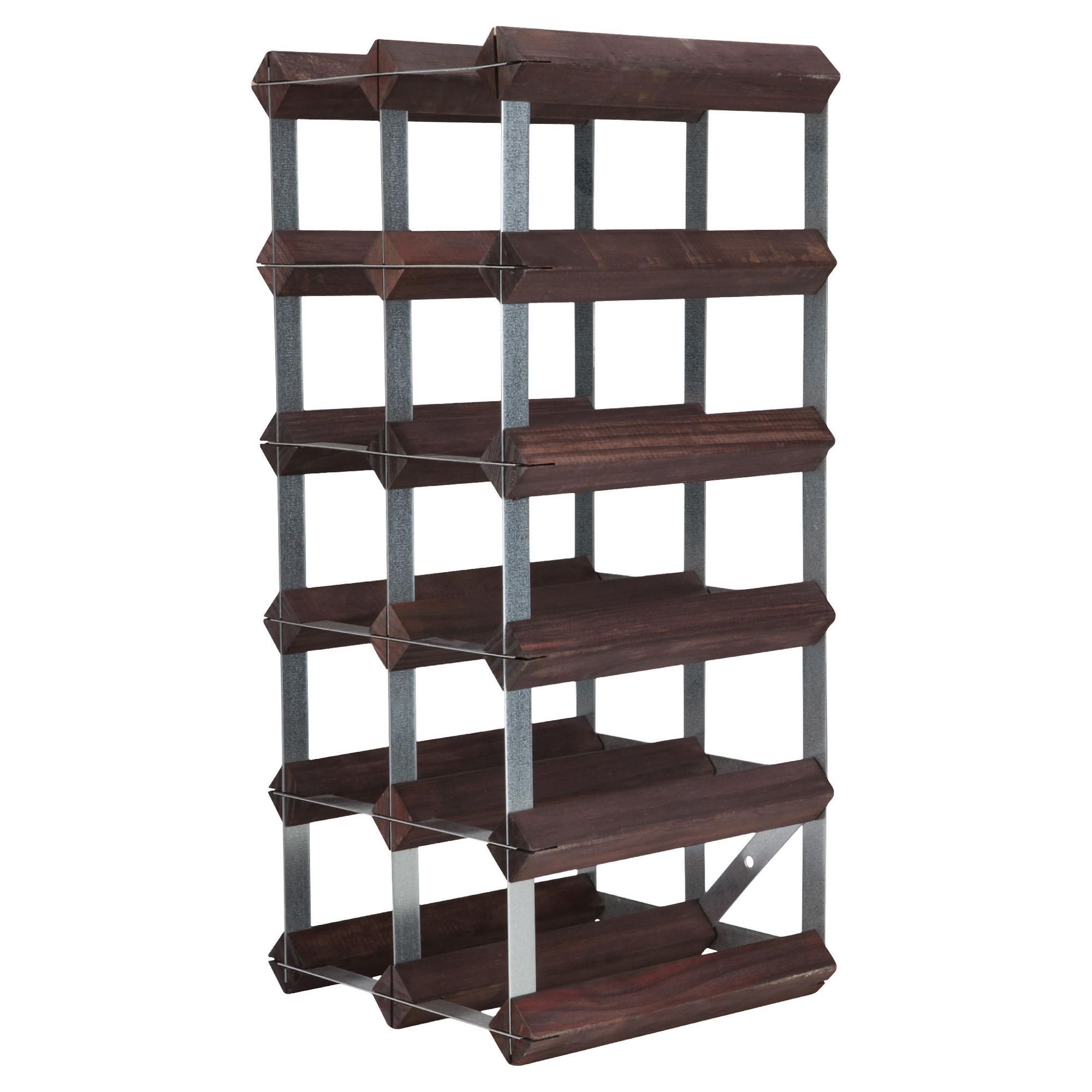 RTA 15 Bottle Wine Rack, Dark Oak