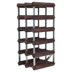 Ready To Assemble 15 Bottle Wine Rack, Dark Oak